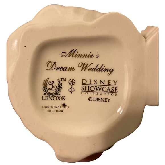 Lenox Disney Minnie's Dream Wedding Cake Topper Figurine Mickey Crystal Ring - Picture 4 of 11